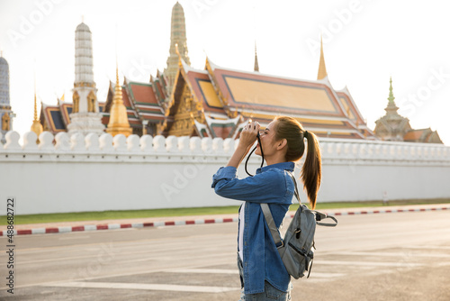 Young Asian Lady Backpacker