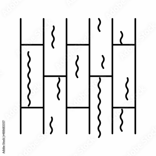 bamboo floor line icon vector illustration