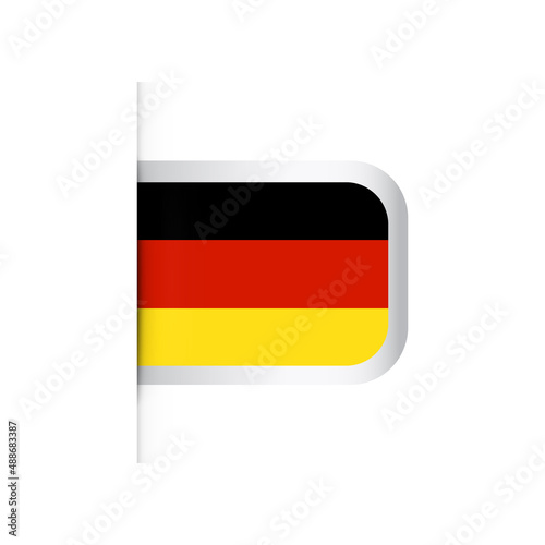 Germany Flag Vector Bookmark Icon