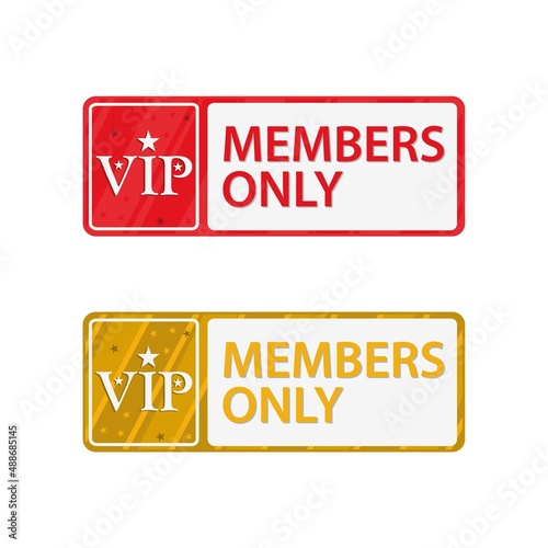 VIP Members only sticker vector illustration. Stock sticker