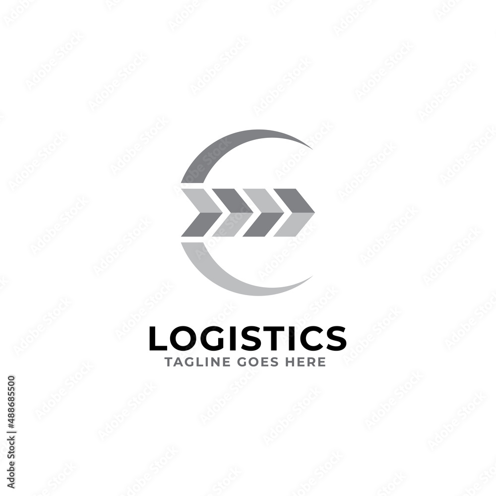Logistic Company Logo Vector With Arrow Logistic Company Logo Vector With Arrow