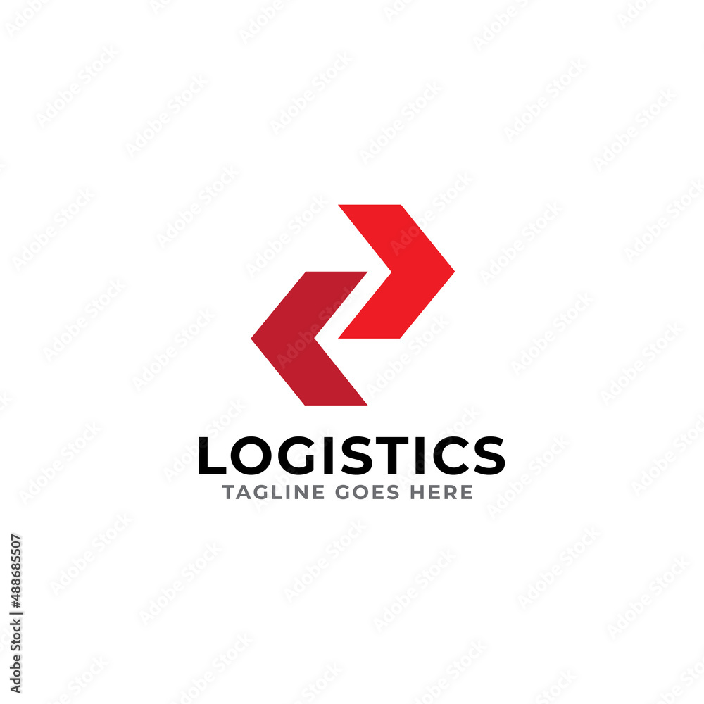 Logistic Company Logo Vector With Arrow