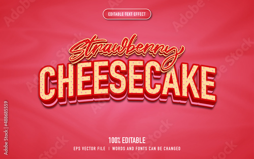 cheesecake text effect in 3d