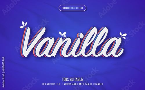 vanilla text effect