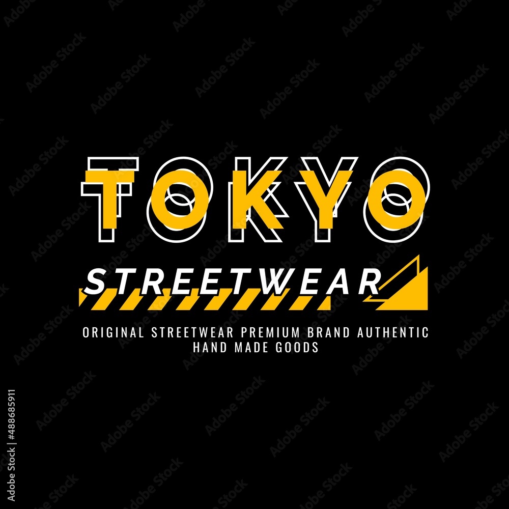 Tokyo streetwear writing design, suitable for screen printing t-shirts, clothes, jackets and others