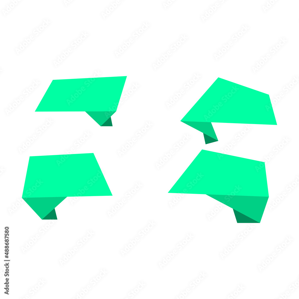origami paper ribbon set vector design illustration origami paper ribbon set vector design illustration