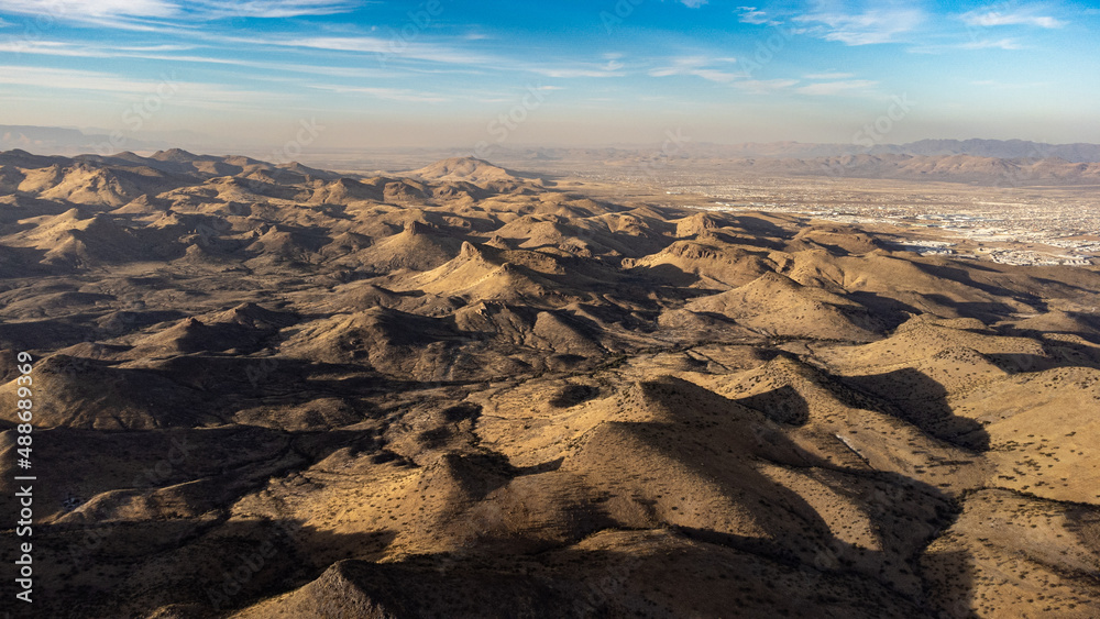 Vista aérea de montañas en el estado de Chihuahua, México