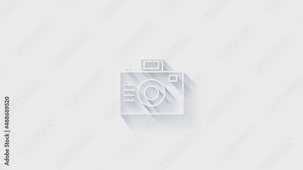 Social media 3D shadow icon design isolated on white background. Outline web icon. Motion graphics. Social media 3D shadow icon design isolated on white background. Outline web icon. Motion graphics.