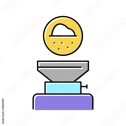 filtration pharmaceutical production color icon vector illustration