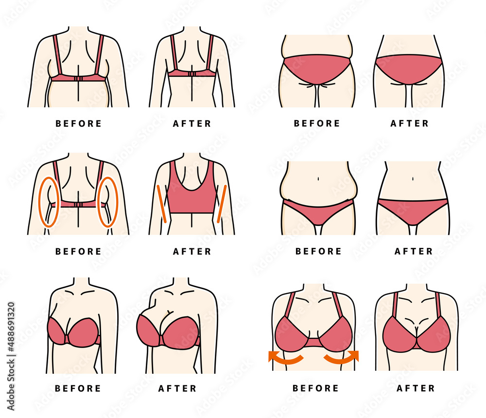 ダイエット バストアップ 補整下着 セット Stock Vector Adobe Stock