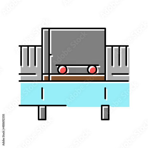 bulk handling system color icon vector illustration