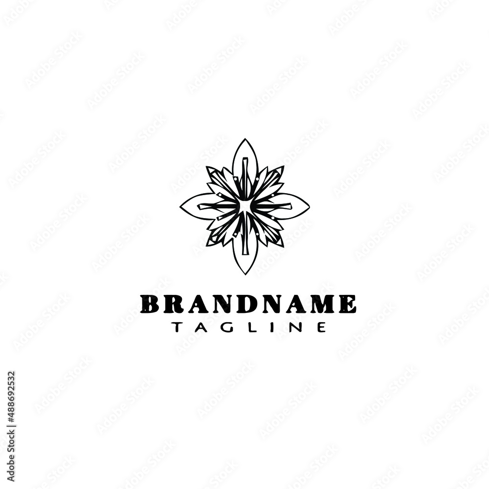 flower logo cartoon icon design template black isolated vector illustration flower logo cartoon icon design template black isolated vector illustration