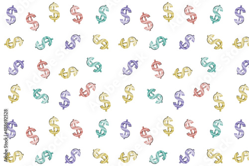 Dolar business symbols pattern, profitable business concept