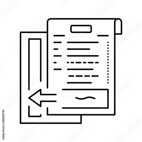 transition to ifrs international financial reporting standards and introduction of new standards line icon vector illustration