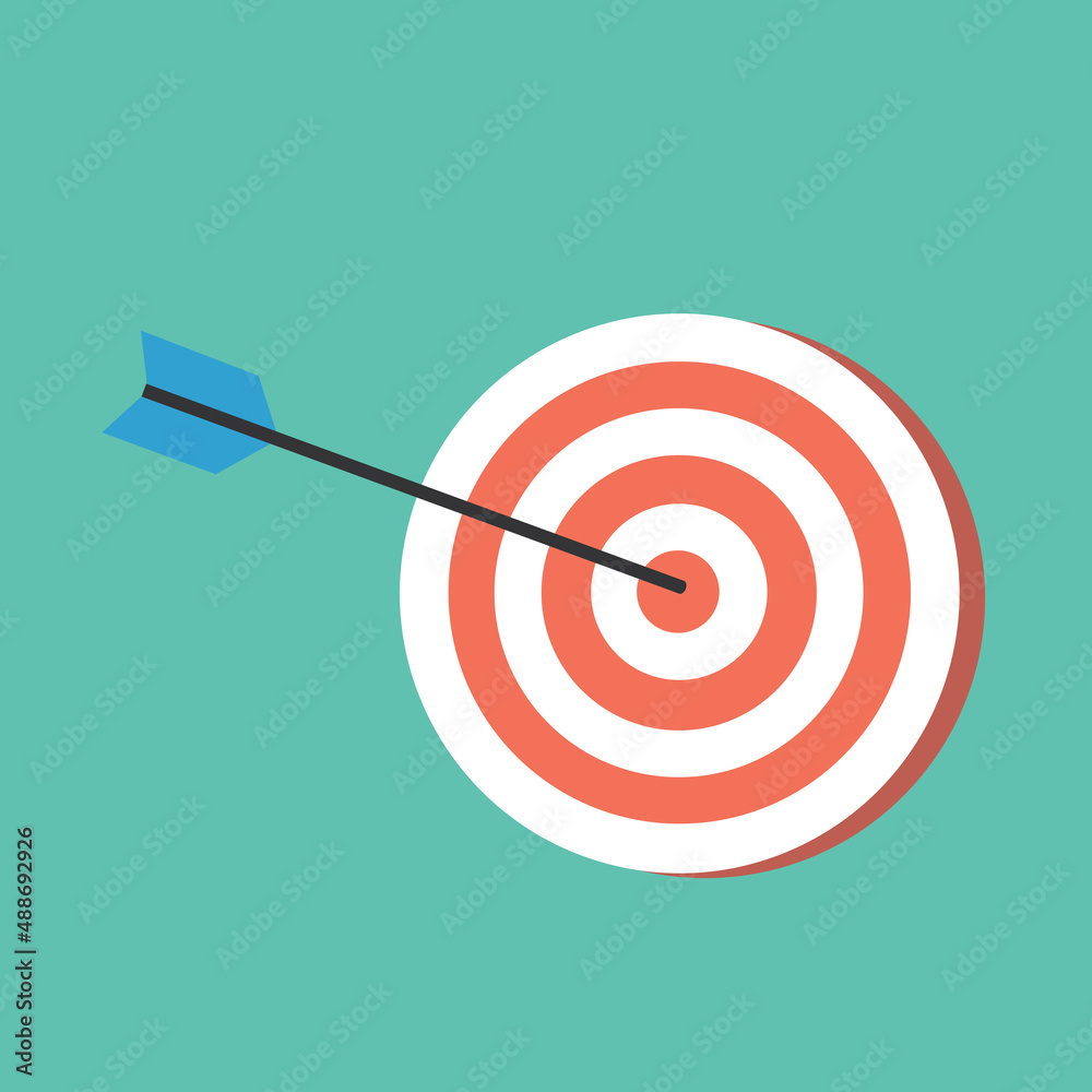 Dartboard icon with green background. Dartboard icon with green background.