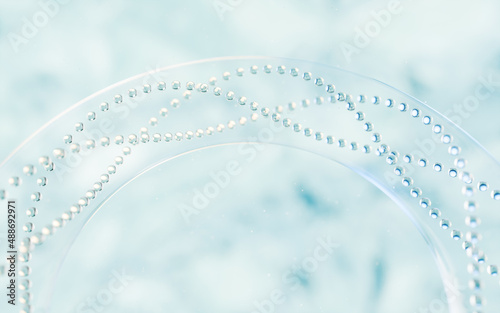 Biology molecules structure, 3d rendering. photo