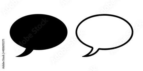 Vector Speech Bubbles on White Background