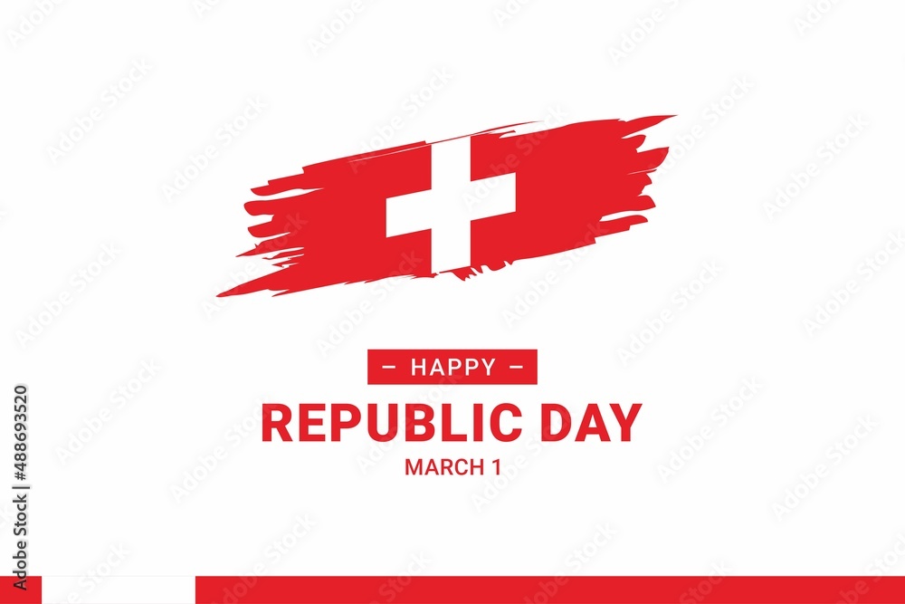 Switzerland Republic Day. Vector Illustration. The illustration is suitable for banners, flyers, stickers, cards, etc.