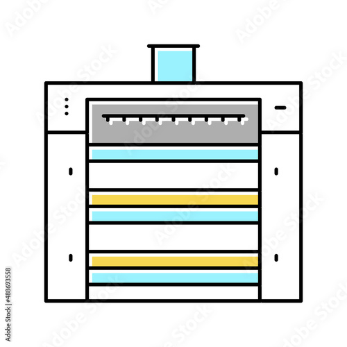 mixing wheat grain factory equipment color icon vector illustration