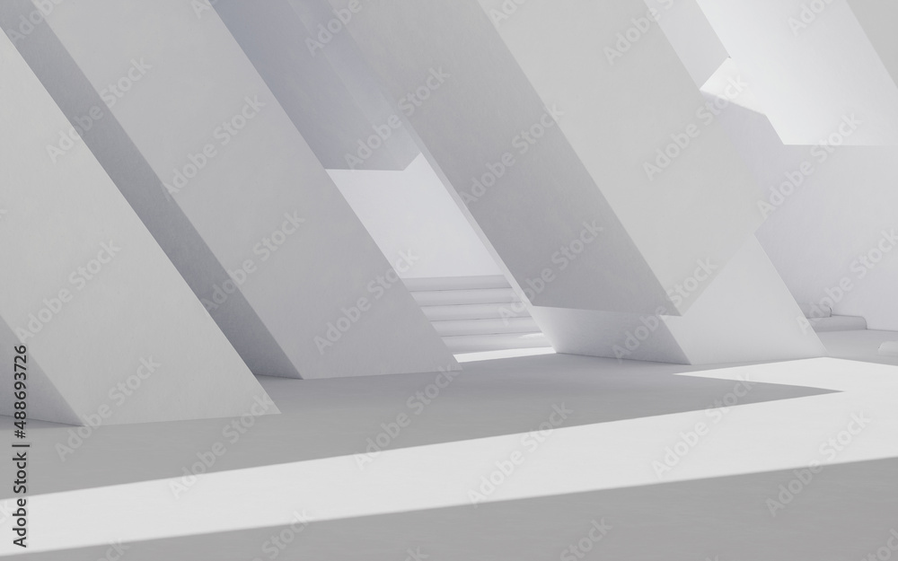 Fototapeta premium Empty outdoor ground background, 3d rendering.