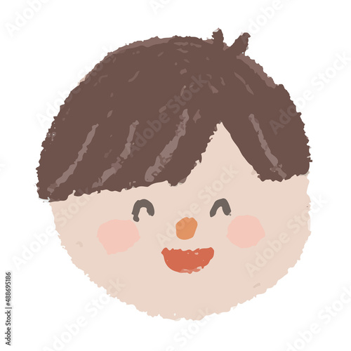 男の子の顔のイラスト