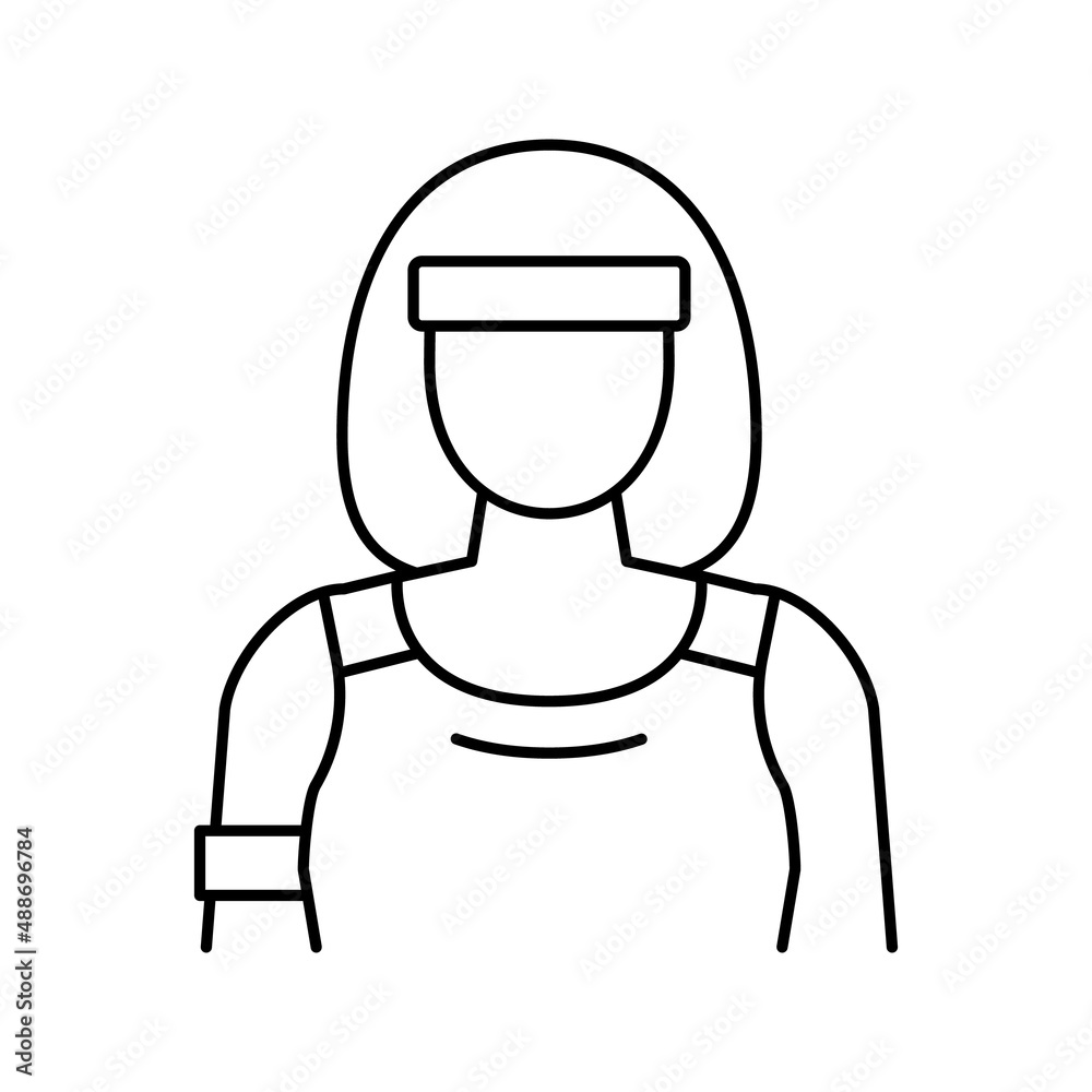 sport woman athlete line icon vector illustration sport woman athlete line icon vector illustration