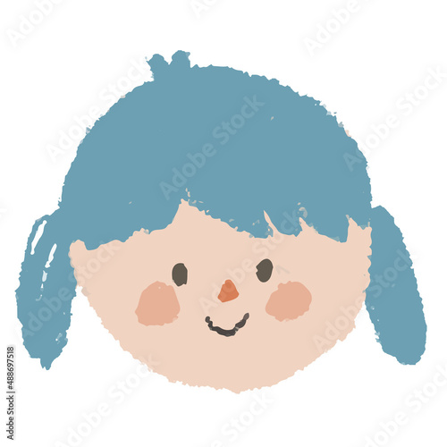 女の子の顔のイラスト