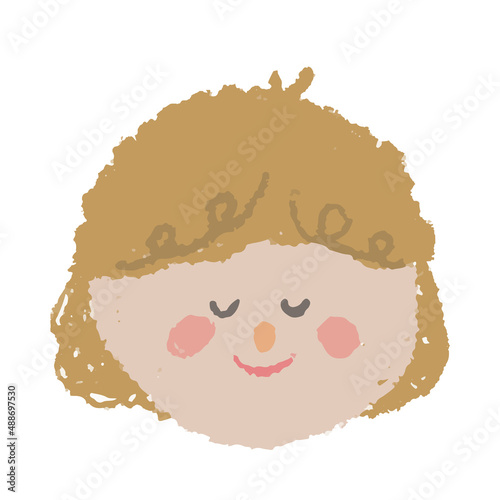 女の子の顔のイラスト