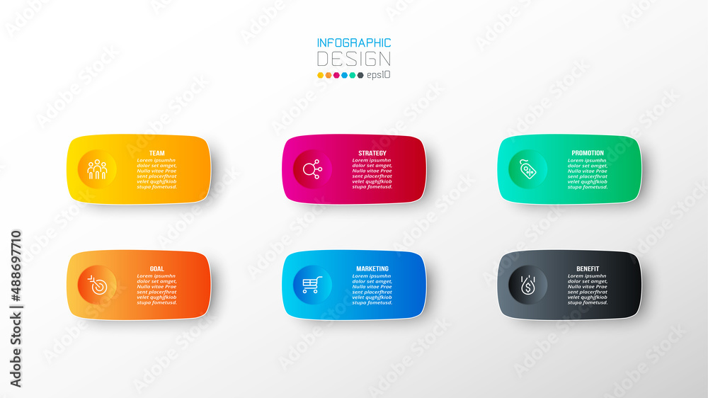 Business concept infographic template with option. Business concept infographic template with option.
