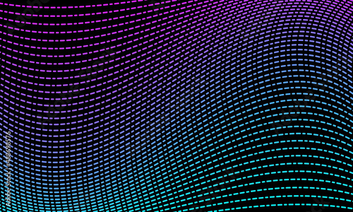 abstract wave dotted line pattern technology background with blue and purple color gradations.