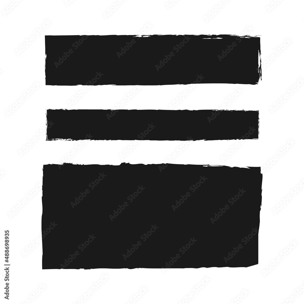 Black set paint frame brush design Black set paint frame brush design