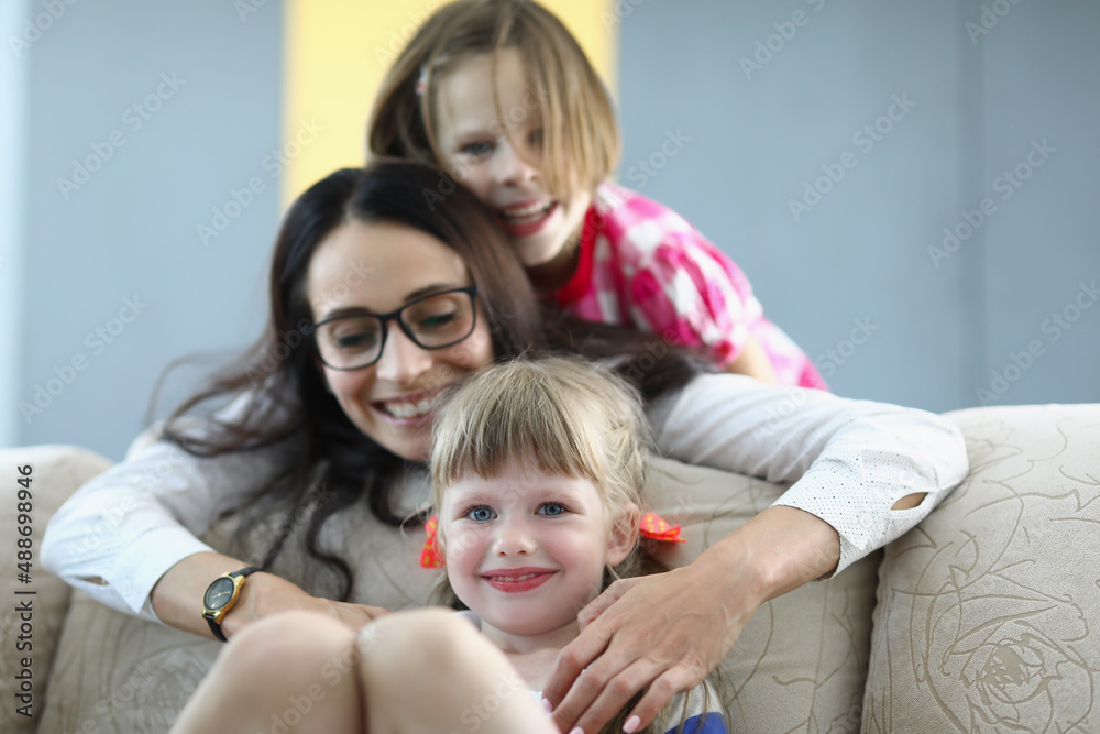 Sweet kids smiling on camera Sweet kids smiling on camera