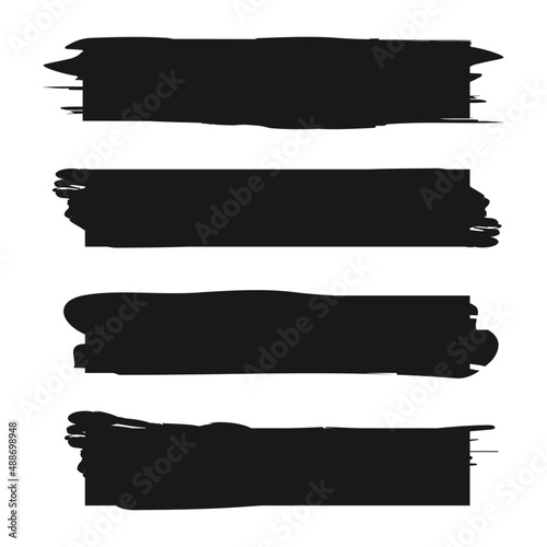 Collection of hand drawn abstract paint brush frames design