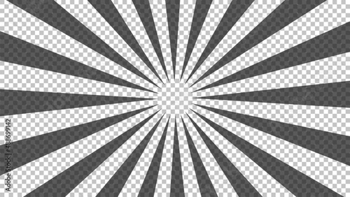 Black comic book transparent background