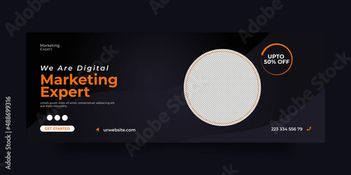 Digital marketing Facebook cover web banner or social media banner template