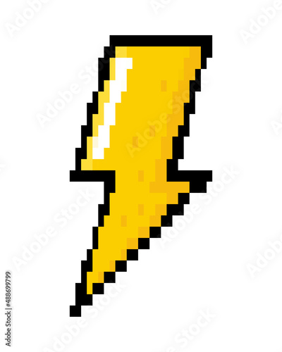 thunderbolt pixel icon