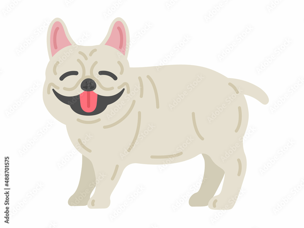 笑顔のブルドッグのイラスト 笑顔のブルドッグのイラスト