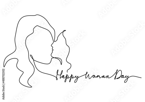 One continuous single line ...