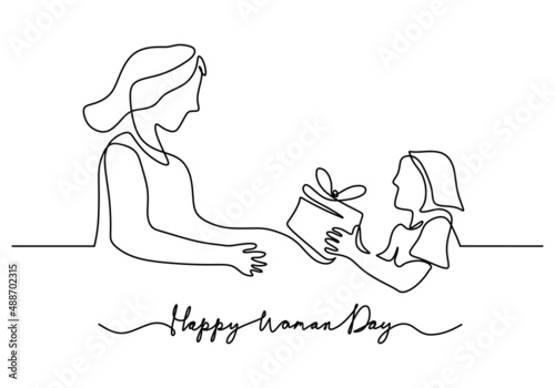 One continuous single line ...