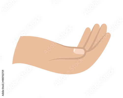 human hand receiving gesture