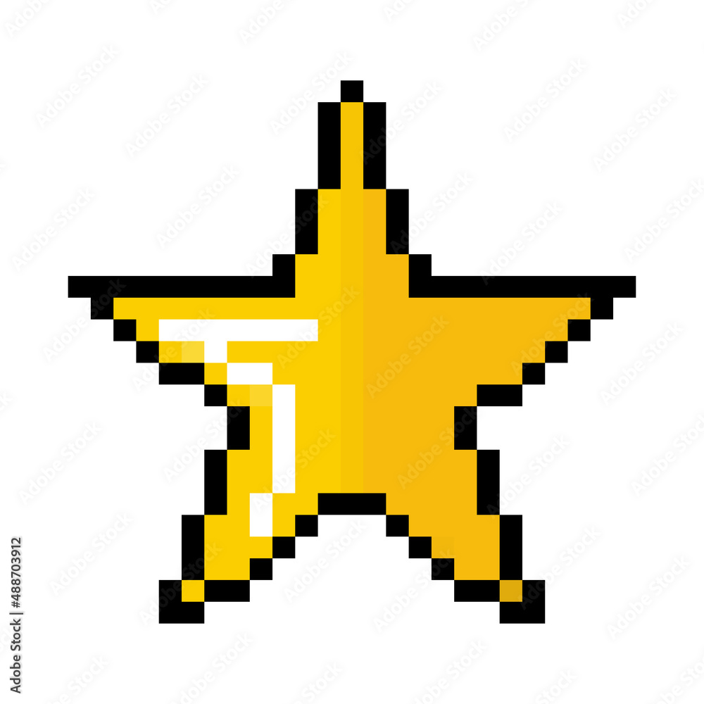 Obraz premium star pixel icon