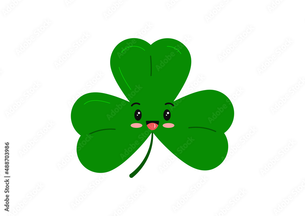 Lucky clover isolated on white background Vector Image