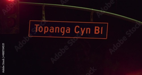 Topanga canyon boulevard street sign photo