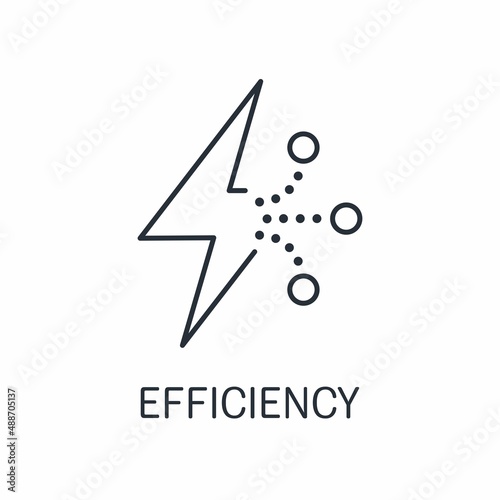 Electronic control system for efficient use of energy, resources. Vector linear icon isolated on white background