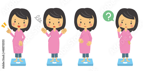 妊娠　妊婦　マタニティ　三頭身