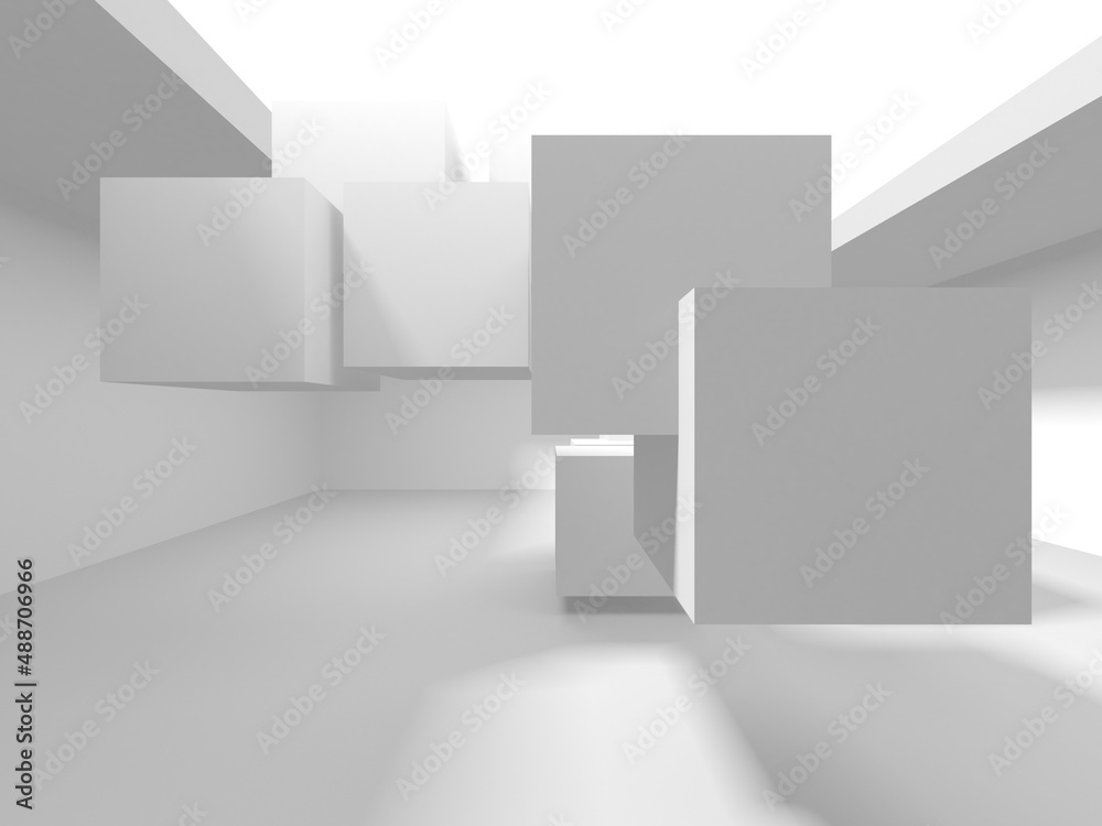 Abstract White Architecture Design Concept Abstract White Architecture Design Concept
