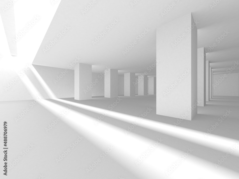 Obraz premium Abstract White Architecture Design Concept