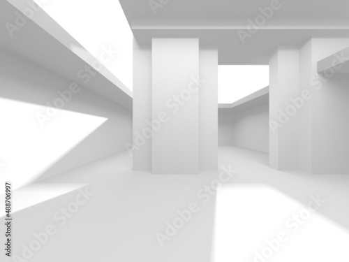 Abstract White Architecture Design Concept