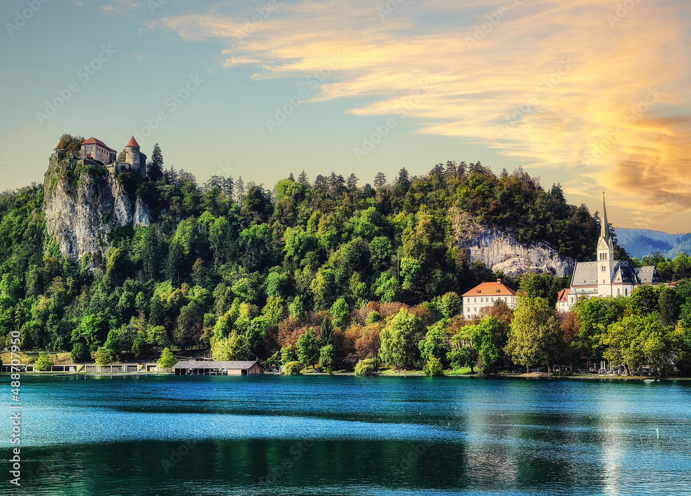 Bled Castle with Lake Bled, Slovenia