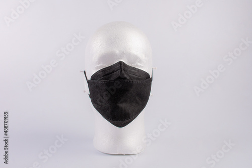 KF94 Masks in Black color on isolated white background photo